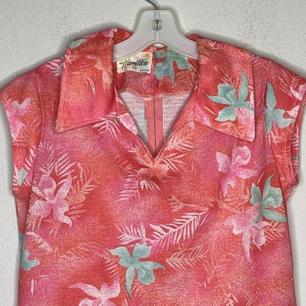 Vintage Hamilton Floral‎ Pink Top - Image 2