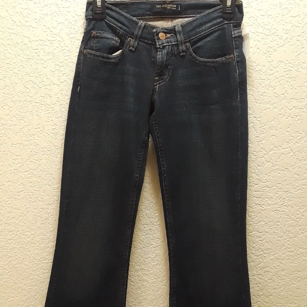 Levi's 524 New Dark Wash Too Superlow Bootcut Denim Jean’s A36 - Image 2