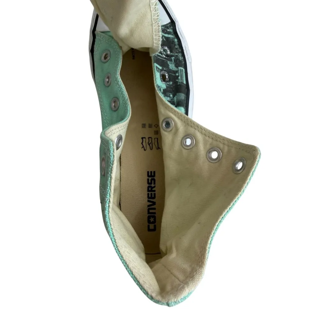 CONVERSE Women's NYC Mint Green Hi Top Sneakers Size US 7 - Image 9