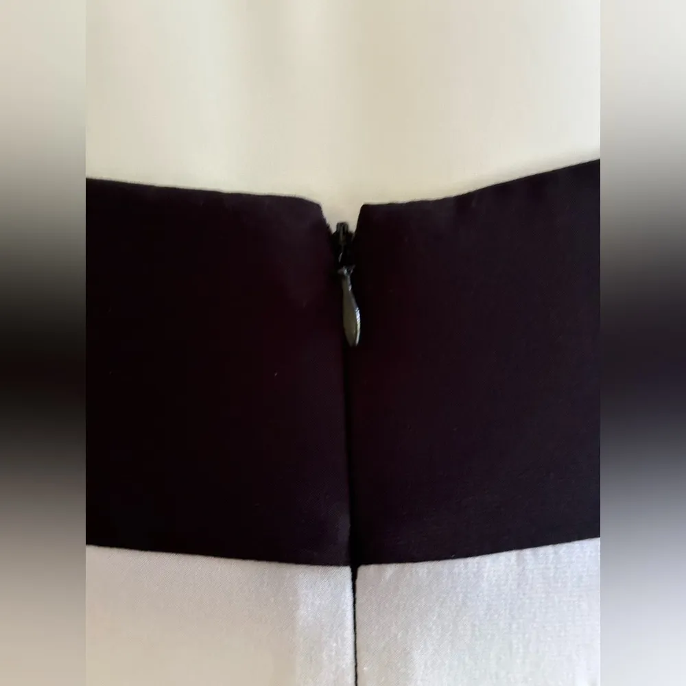 Jessica Howard Midi White & Black W Black Beading  Heart Sling Dress SZ 8P - Image 7