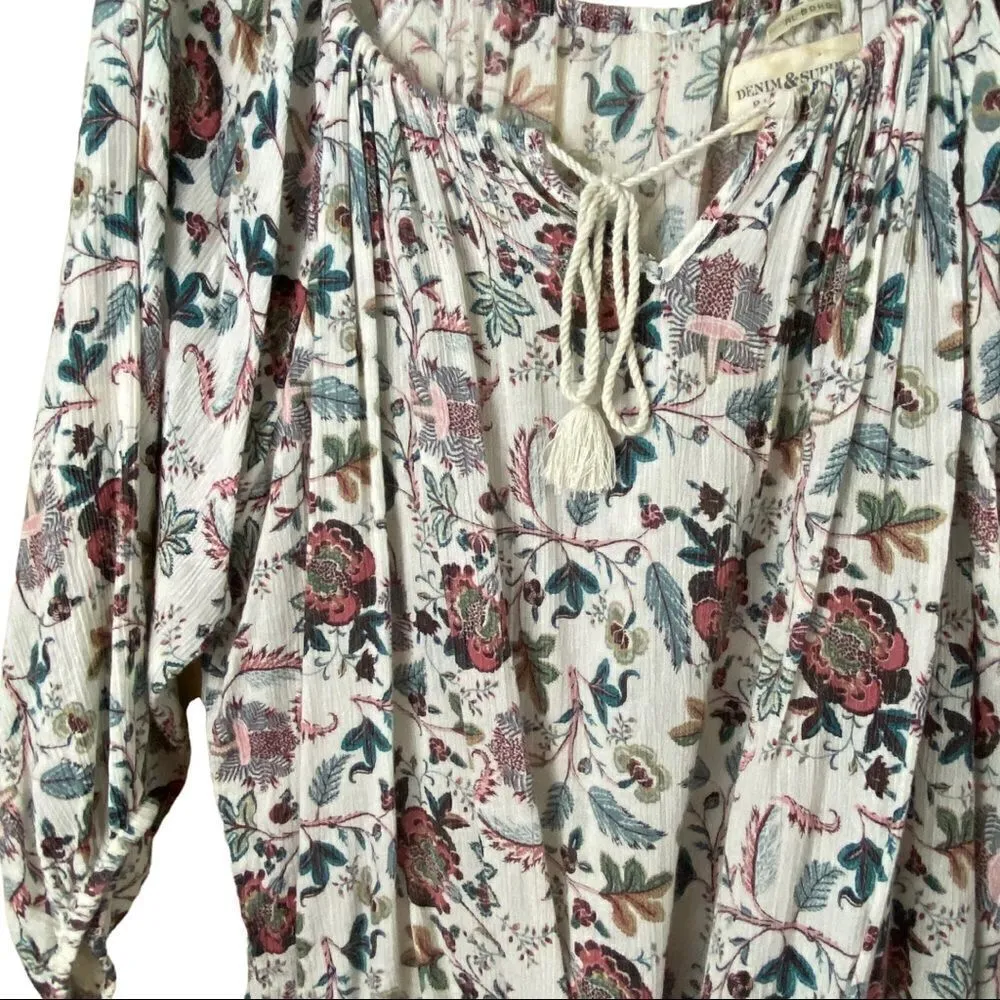 Denim & Supply Ralph Lauren Long Sleeve Boho Blouse Size Medium - Image 4