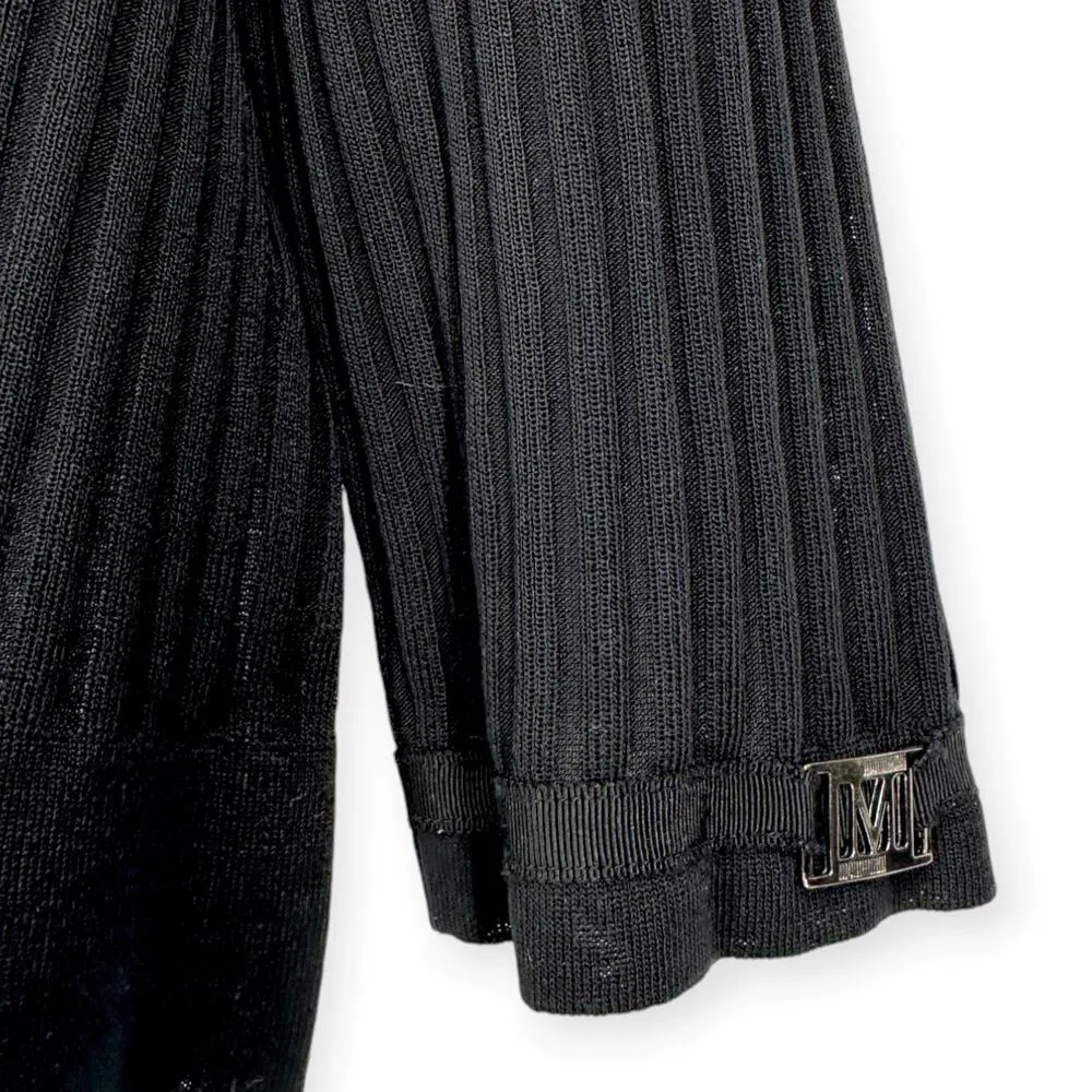 Misook | XL | Black Ribbed Knit Side-Split Long Sleeve Pullover Tunic Sweater - Image 7