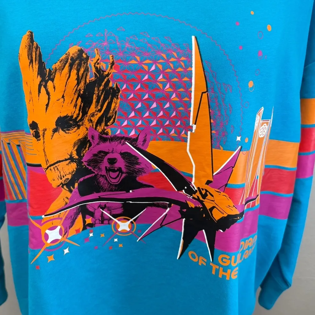 Disney Parks Marvel Blue Guardians Of The Galaxy Sweatshirt - Image 3