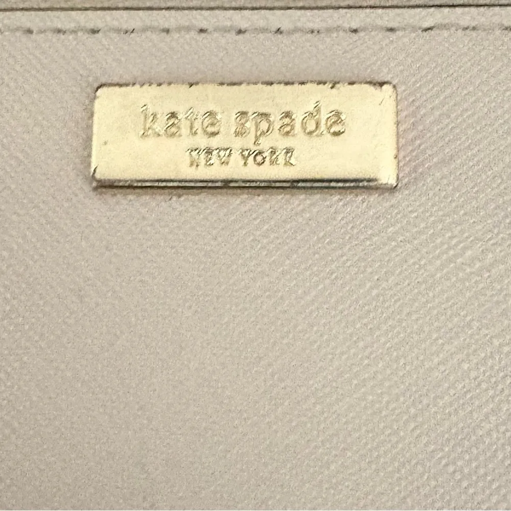 Kate Spade Laurel Way Neda CONTINENTAL Saffiano Leather Wallet Warm Beige Black - Image 5
