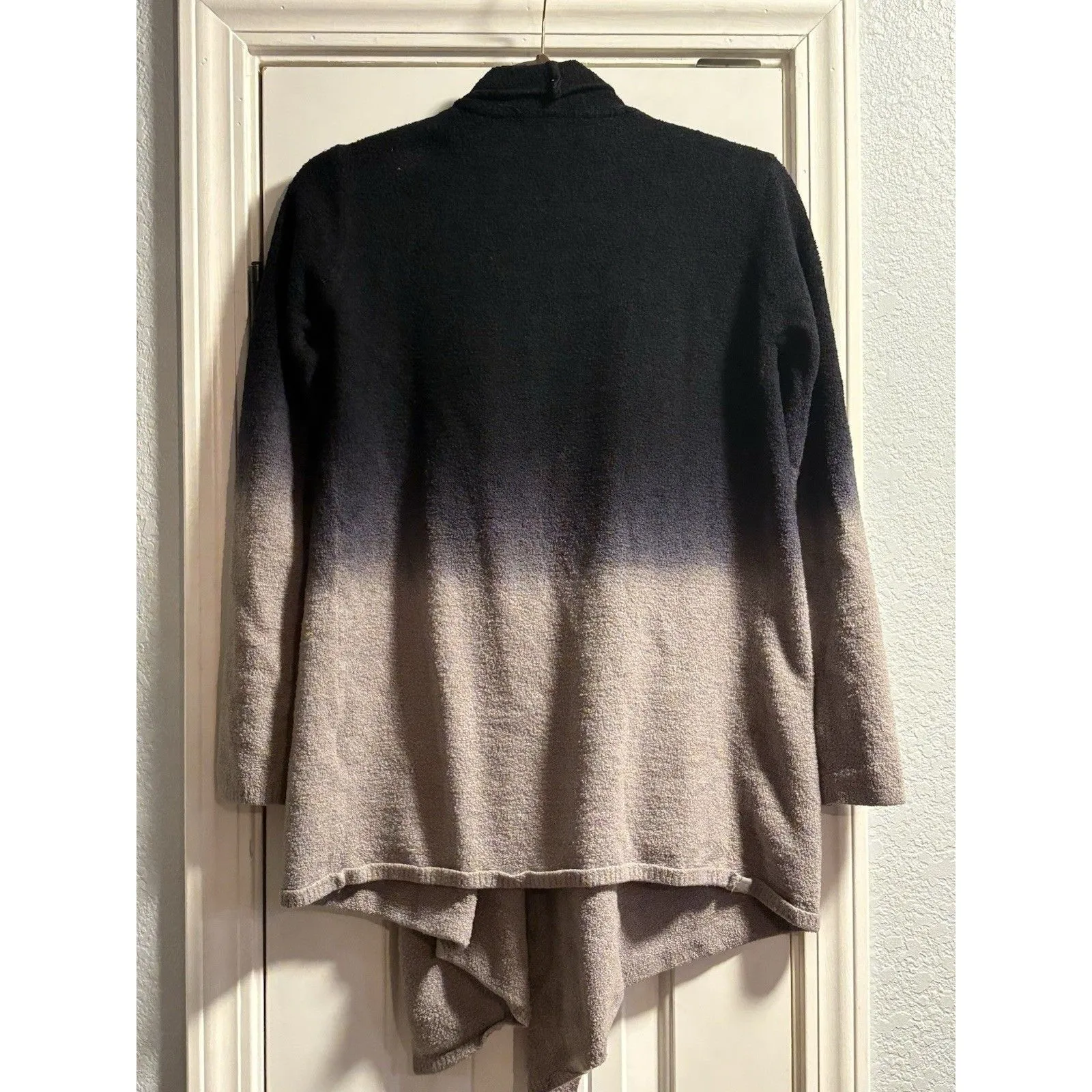 Barefoot Dreams Ombre CozyChic Lite Knit Island Wrap Cardigan Draped Front S/M - Image 6