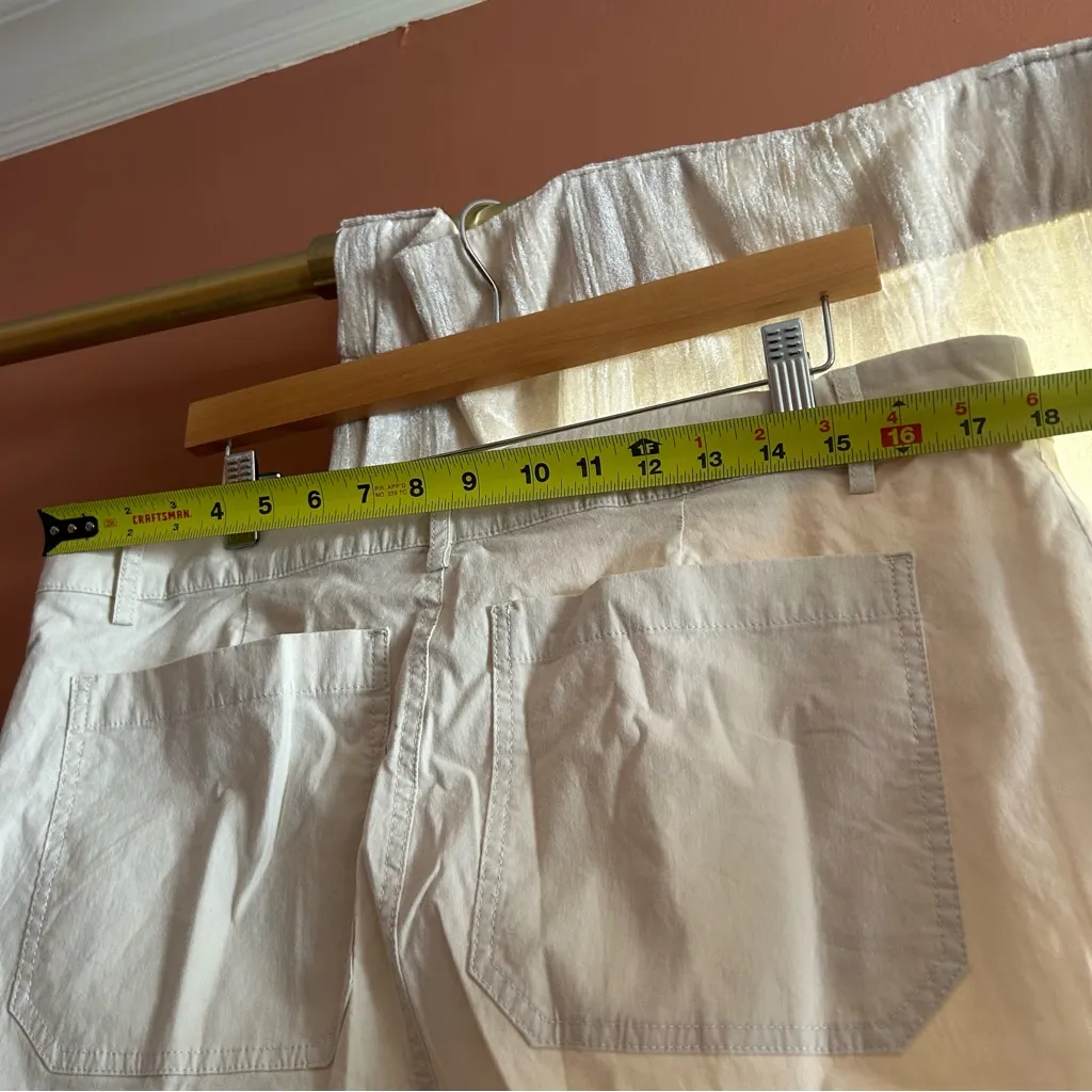 J. Crew Lizzie High-rise Patch-pocket Wide-leg Pant‎ Natural Ecru NWT Size 33T - Image 8