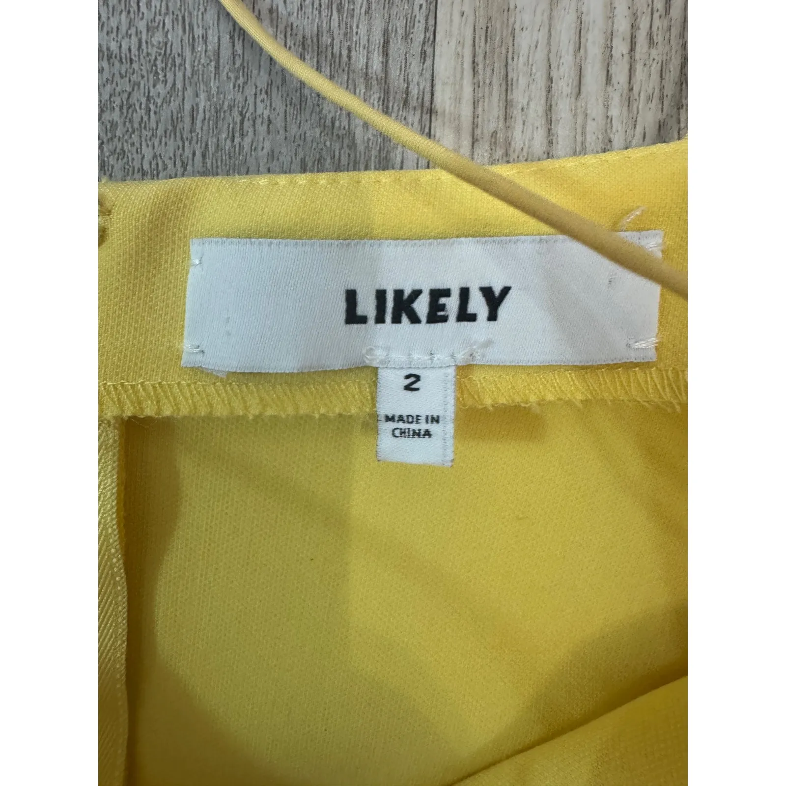 Likely Banks Flounced Hem Slip Dress in Snapdragon yellow Size 2 - Image 4