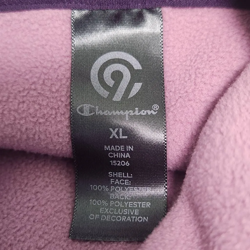 Champion Purple Fuzzy Funnel Neck Pullover Size XL Purple Pullover - Image 6