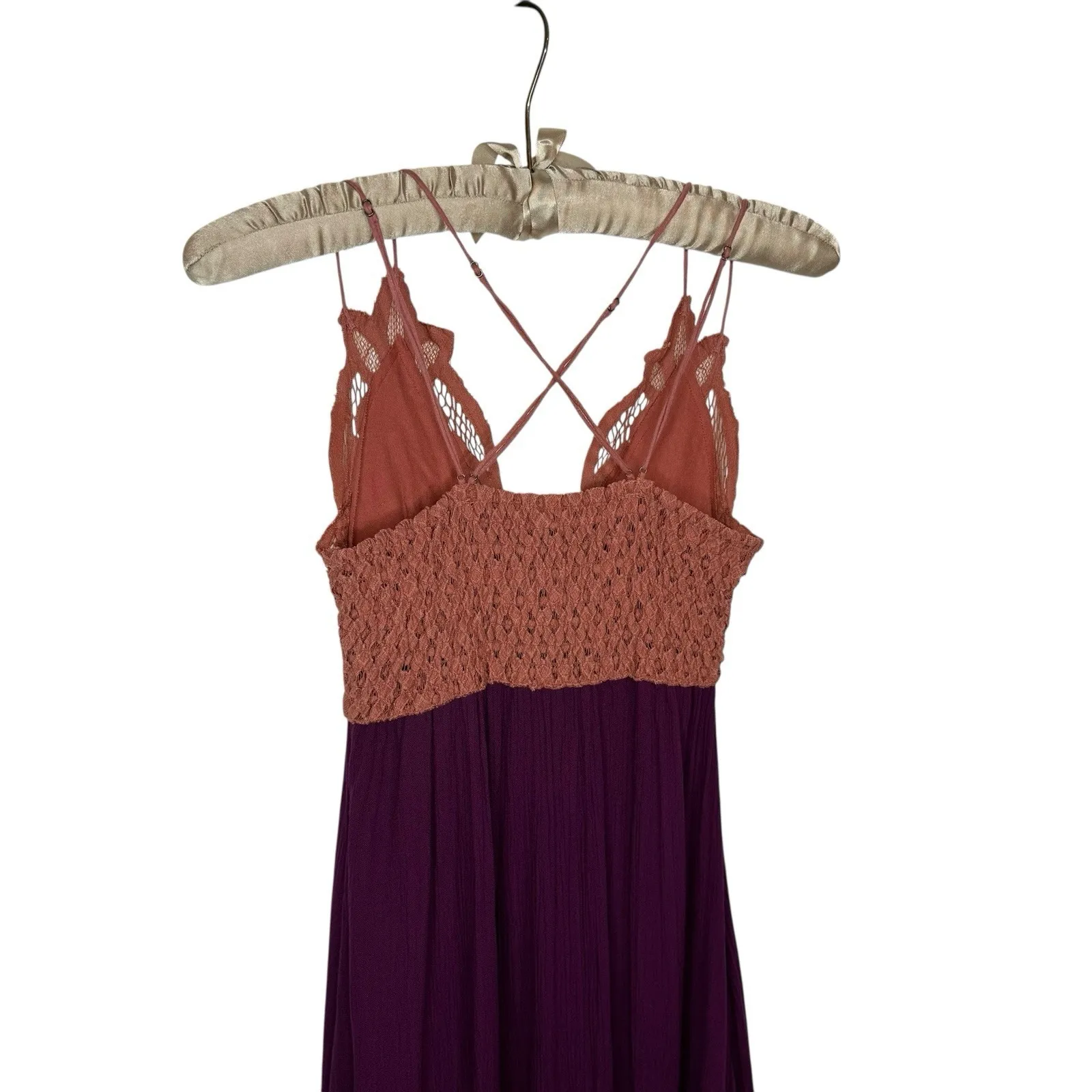 Free People Adella Dress Small Pink Boho Festival Goth Fairy‎ Whimsy Romantic - Image 6