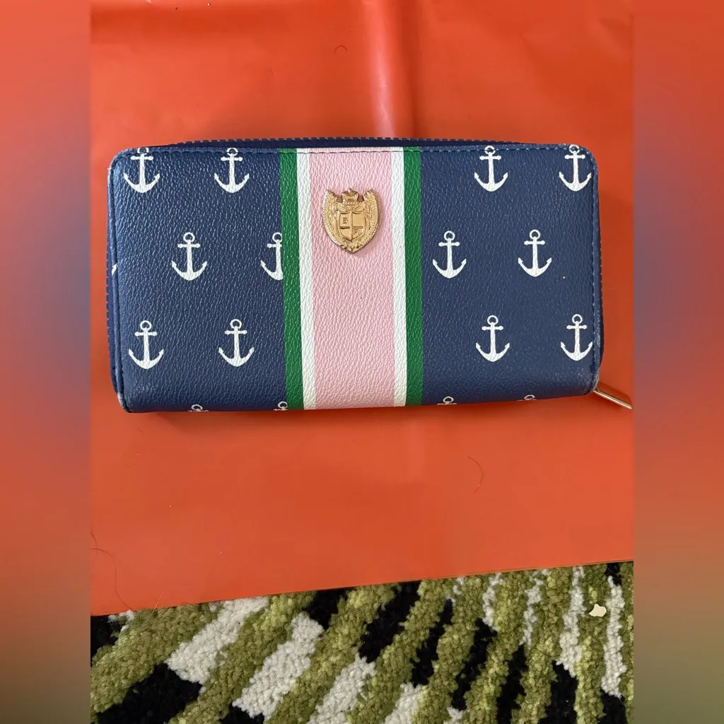 Nautical Blue Anchor Wallet - Image 2