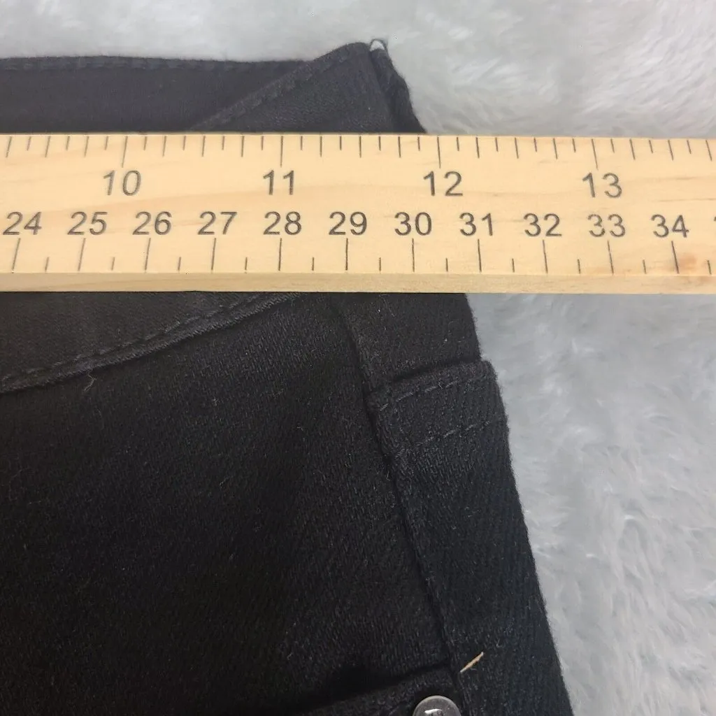 Risen Women's High Rise Crossover Jeans Black Size 0/24 Waist Size‎ 24 - Image 6