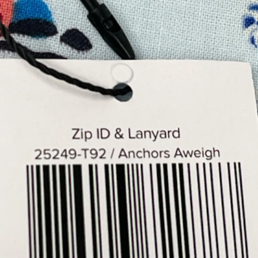 Vera Bradley Zip ID Case & Lanyard, Anchors Aweigh, Blue - Image 6