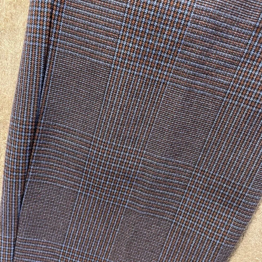 J. Jill Pants Women's Size 10 Plaid Work Purple Stretch Mid Rise Career Purple - Image 3