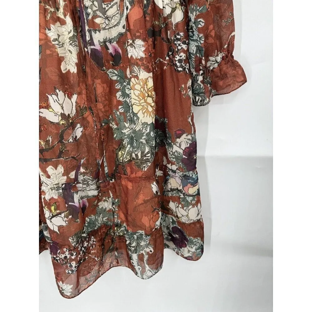 Hemant Nandita Zeri Dress Sz 2 Floral Bohemian Peasant Cottagecore Anthropologie - Image 8