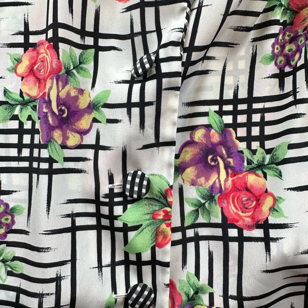 Victoria's Secret Vintage Gold Label Collared Short Sleeve sleep shirt Size M - Image 4