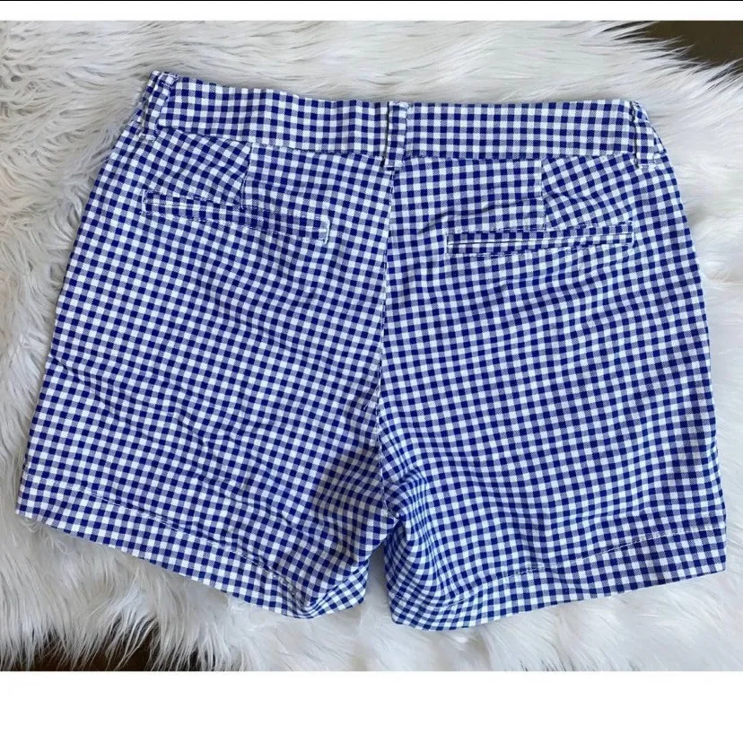 Old Navy Blue & White Patriotic Everyday Gingham Shorts - 6 EUC‎ - Image 3