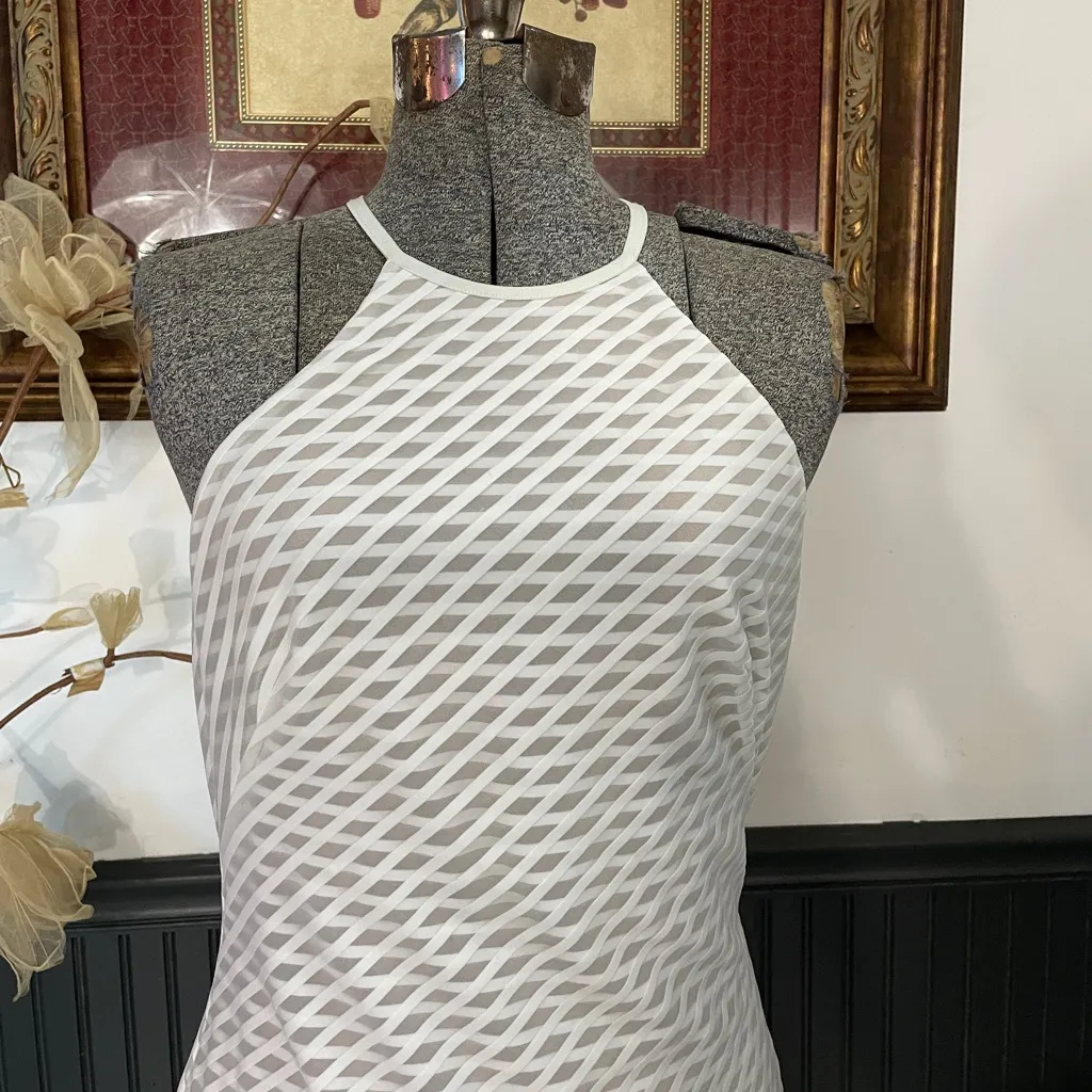 Bailey 44 White & Sheer Nude Cut Out Cocktail Dress - Sz 8 💚🎀 - Image 3