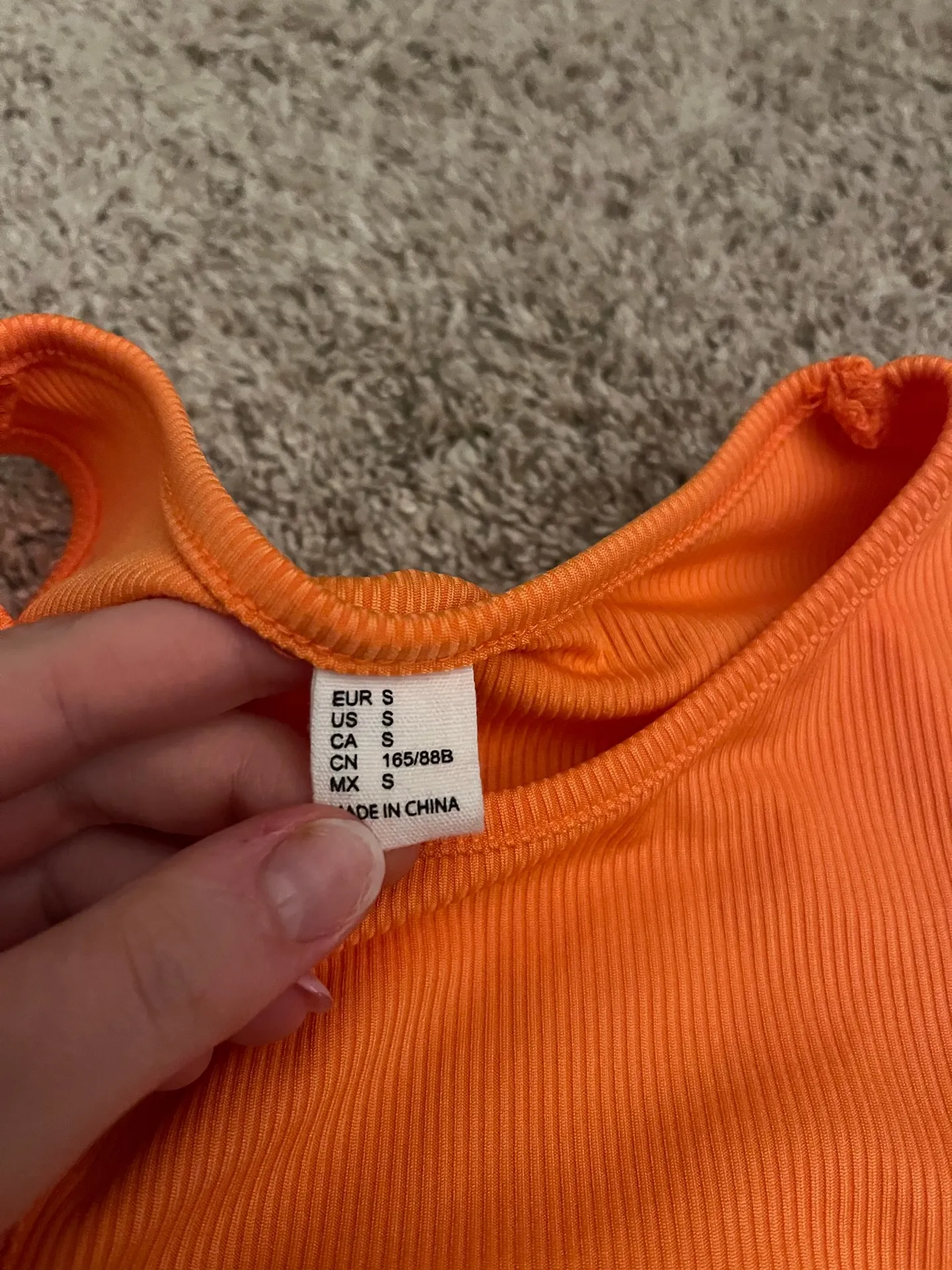 Ribbed top orange - Image 2