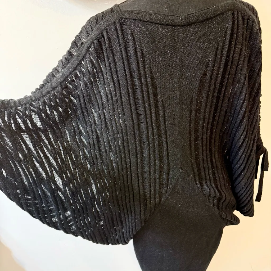 All Saints Zuri Black Metallic Mini Dress Size Small - Image 6