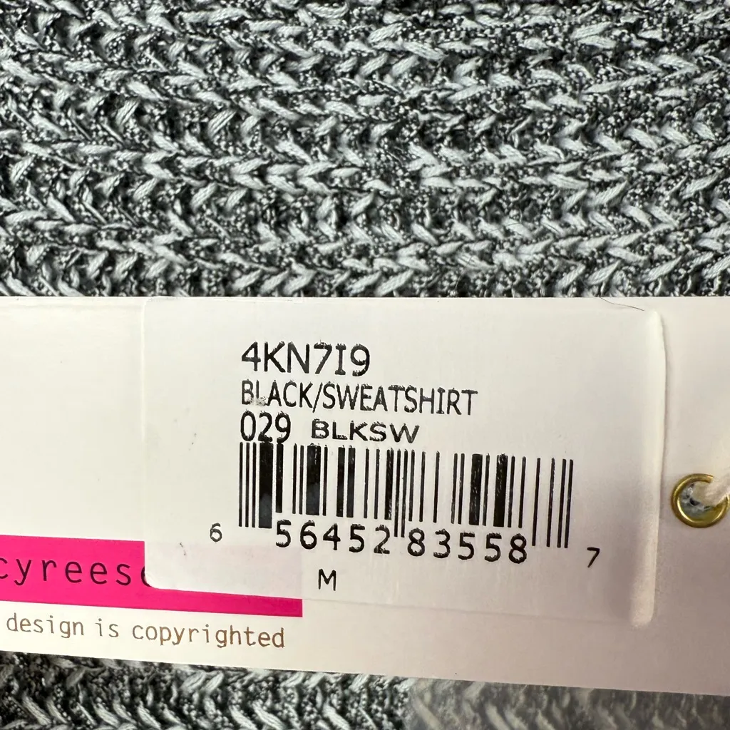 NWT Tracy Reese Knit Pullover Sweater in Black White Size‎ Medium - Image 3