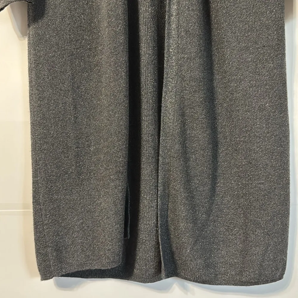 Sparkly Lightweight Duster Dark Grey Size S - Image 4