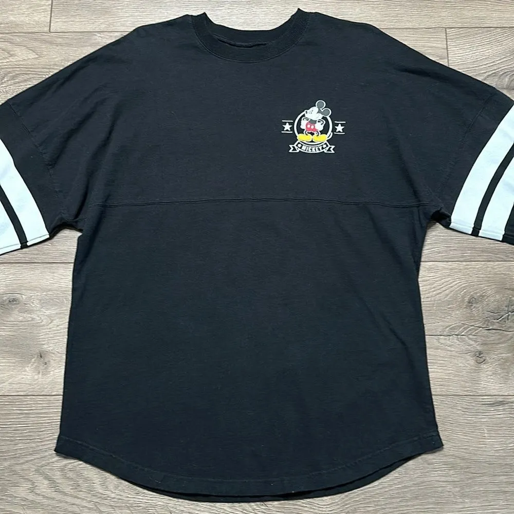 Disney Mickey‎ Mouse Spirit Jersey Long Sleeve Black Pullover Small - Image 3