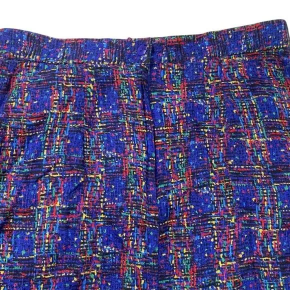 Requirements Vintage 90s Blue‎ Matrix Pattern Straight Pencil Skirt Multi - 16 - Image 7