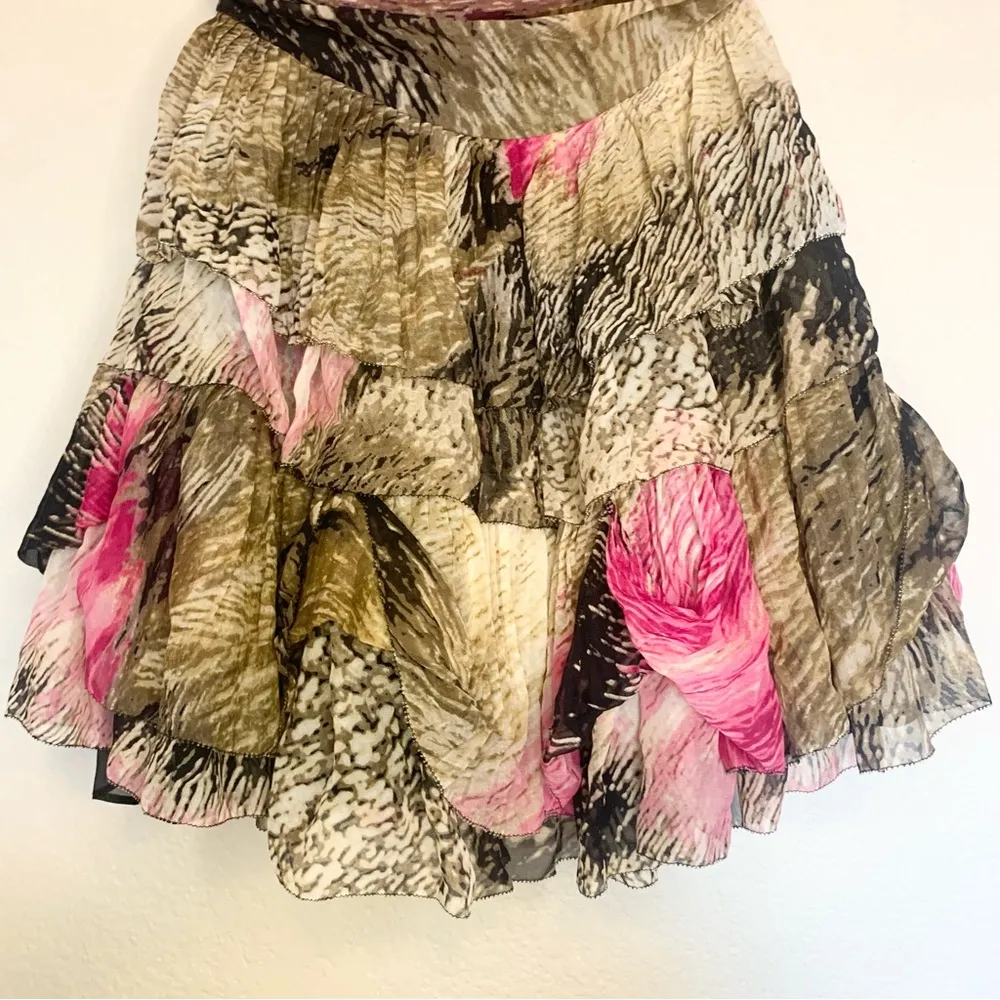 Diane von Furstenberg Brighton Strapless Printed Dress Pink Wing Size 8 - Image 6