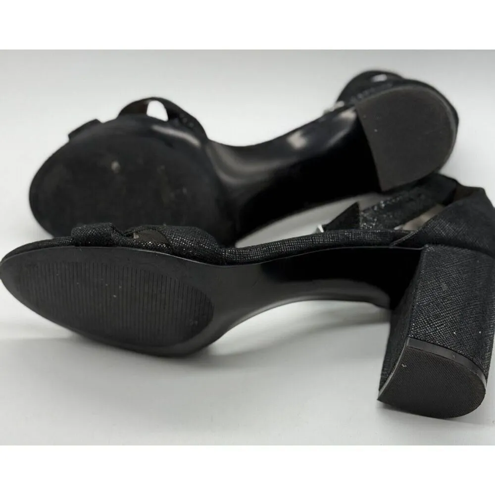 Coach And Four Womens Heel Sandals Strappy Buckle Block Heel Black Size 8.5‎ - Image 5