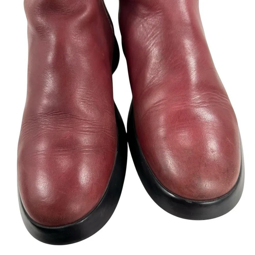 Vintage Hogan Zip Up Chelsea Boots Women’s Size 38 (US Women’s 7) Red - Image 5