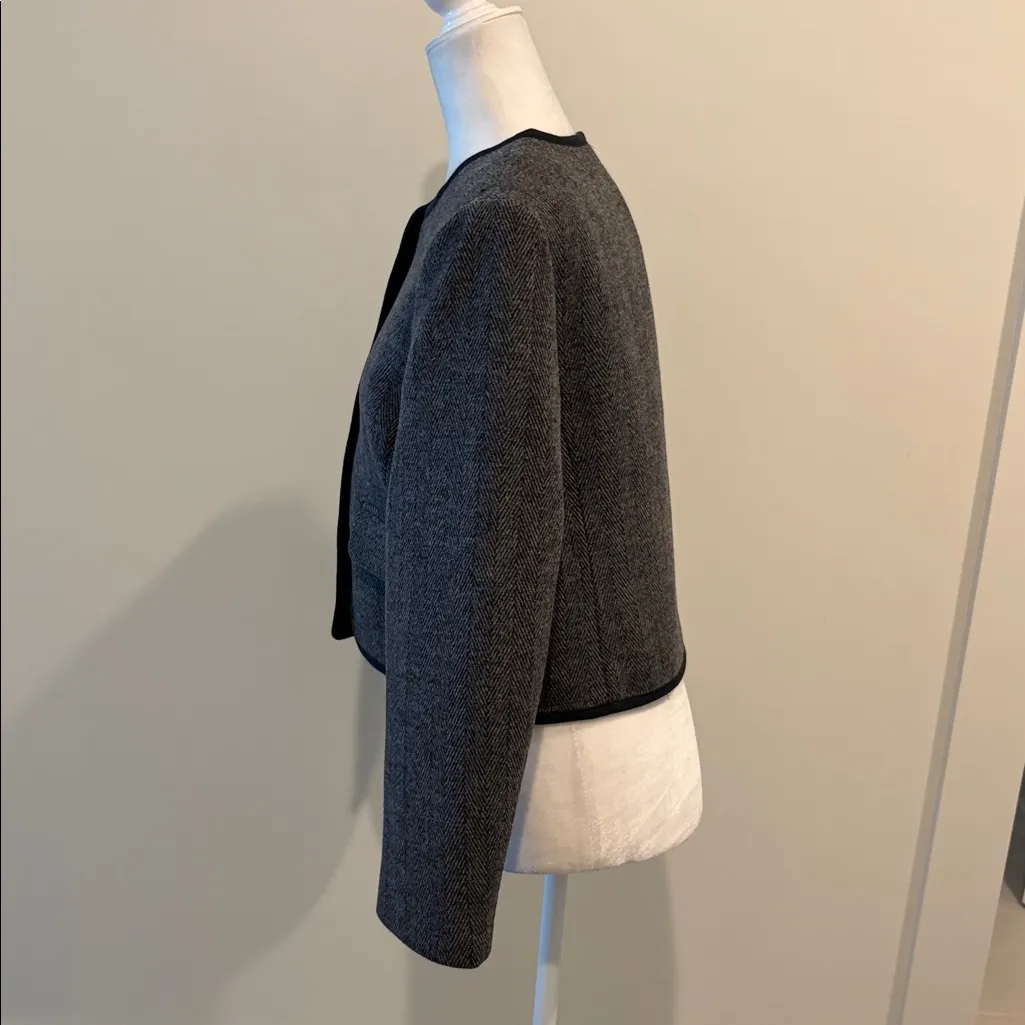 New With Tags JCrew Factory Petite Wool Blend Lady Jacket Sz 8P Black - Image 4