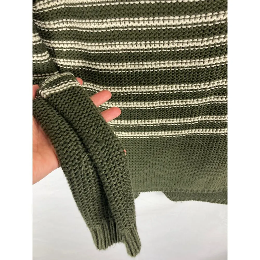 RDI Green Stripe Knit Sweater Size Large - Image 4