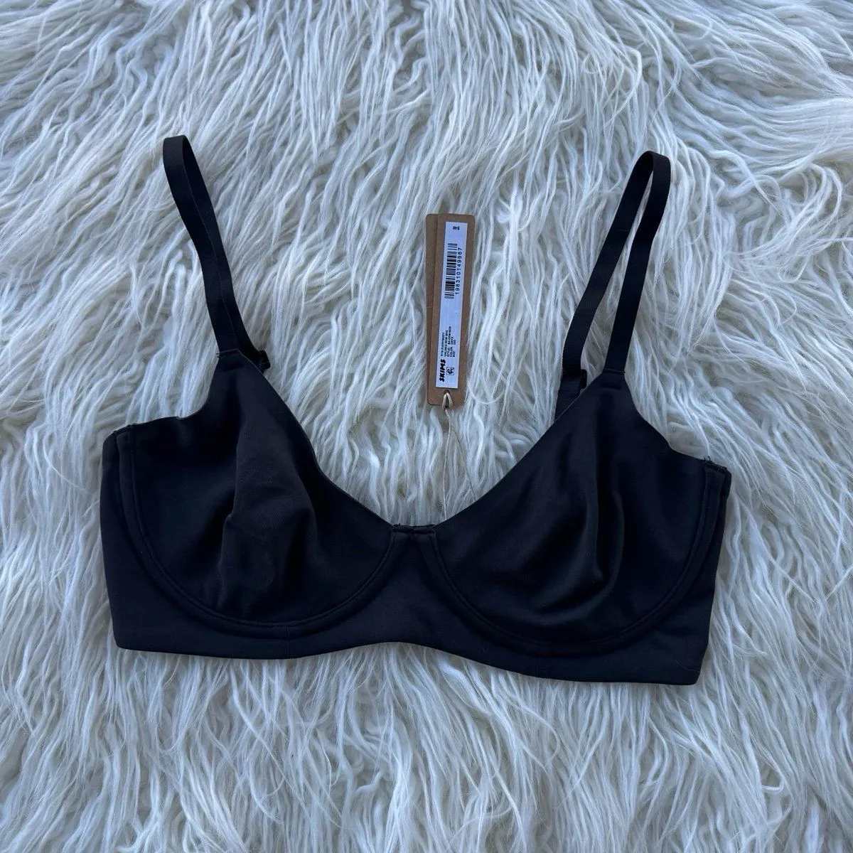 Skims Fits Everybody Unlined Demi Bra Onyx Size 32D - Image 2