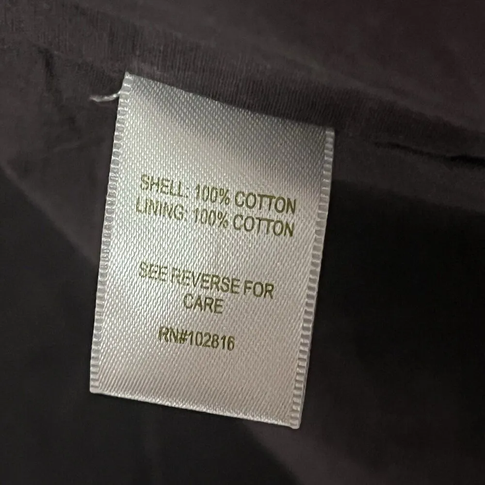 Garnet Hill Coat Women’s 2 Dark Grey Everyday Trench Rain Jacket Long Minimalist - Image 8