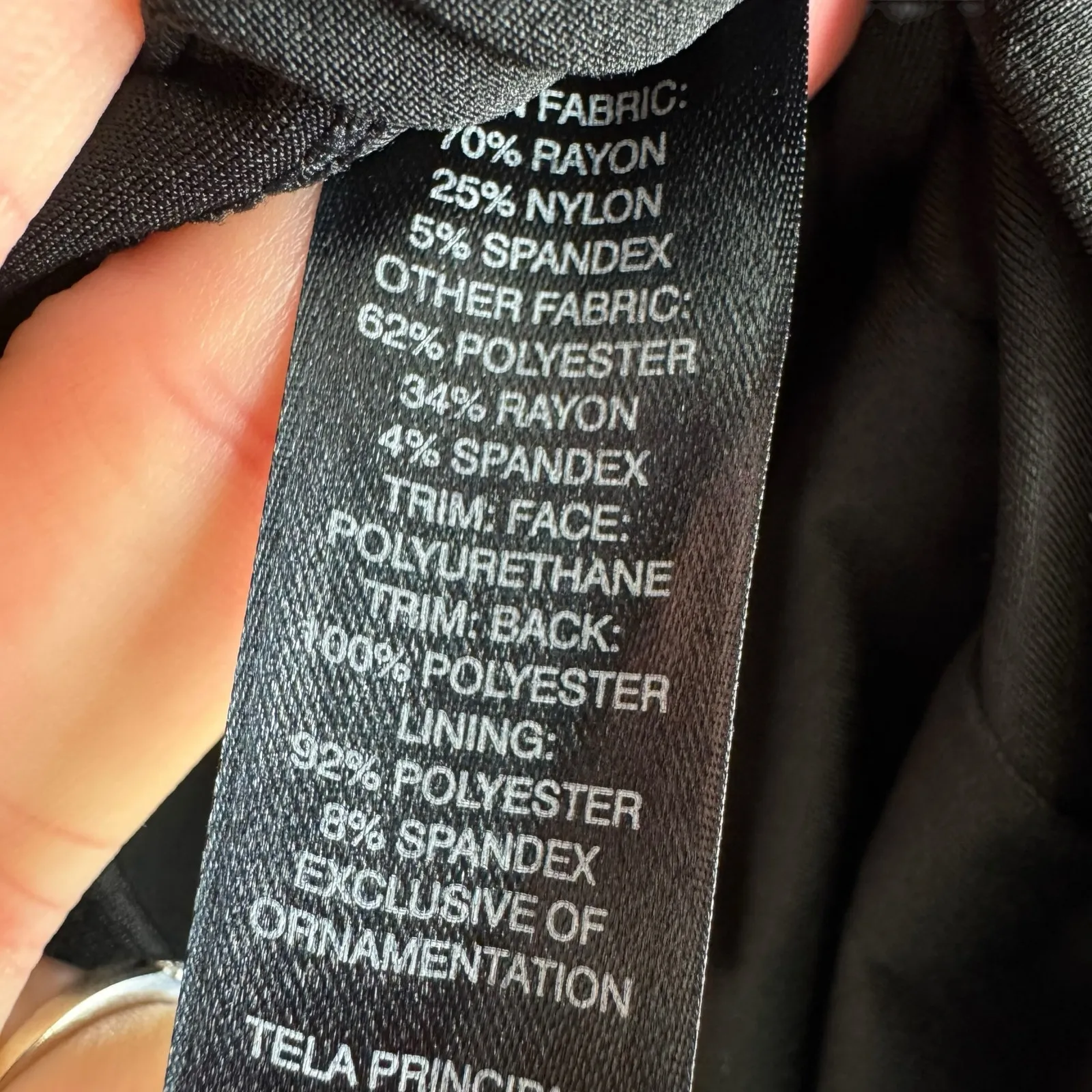 White House Black Market Black White Knit Pleather Waistband Mini Skirt Size 2 - Image 8