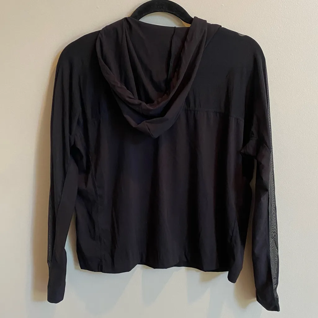 Wolford‎ Saraya Pullover Black Hooded Long Sleeve Pure fabric & mesh size xs - Image 8