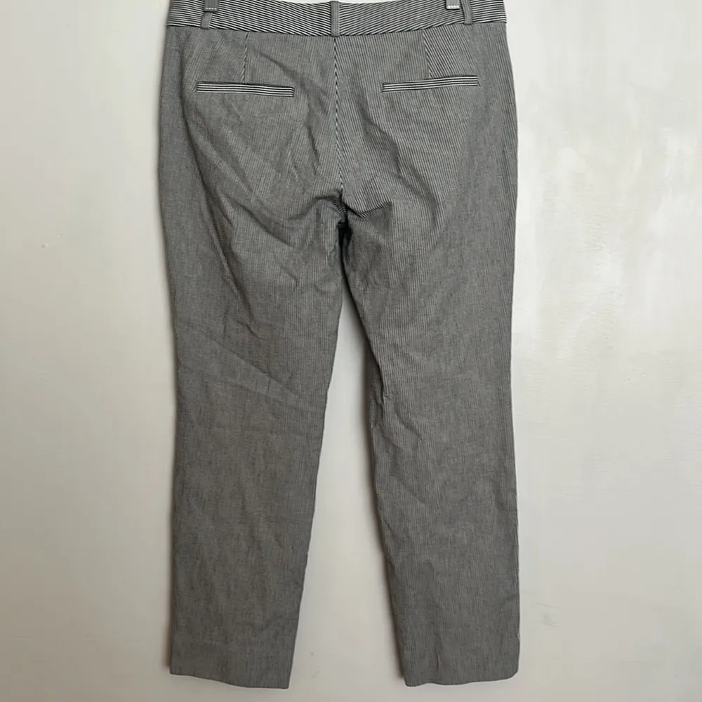 Banana Republic SLOAN- white striped work pants, ankle length - Image 2