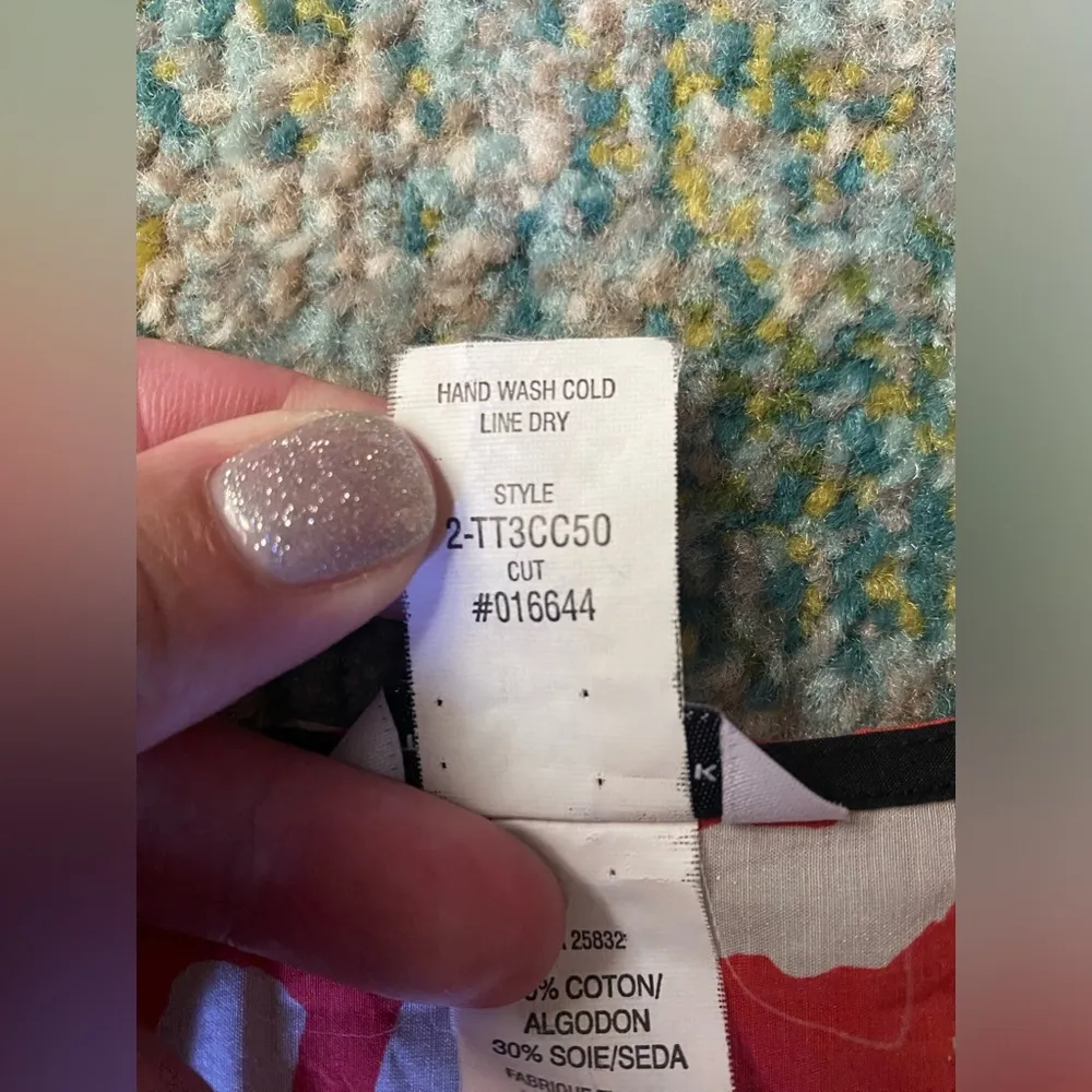 silk blend kimono waist tie resort beach dress, size medium - Image 5