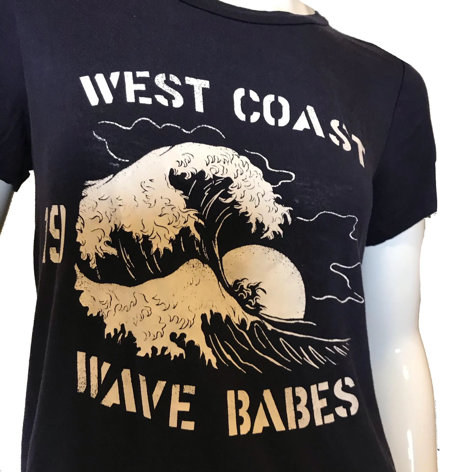 Vintage Tee Graphic Short Sleeve Graphic Tee Navy Small West - Image 7