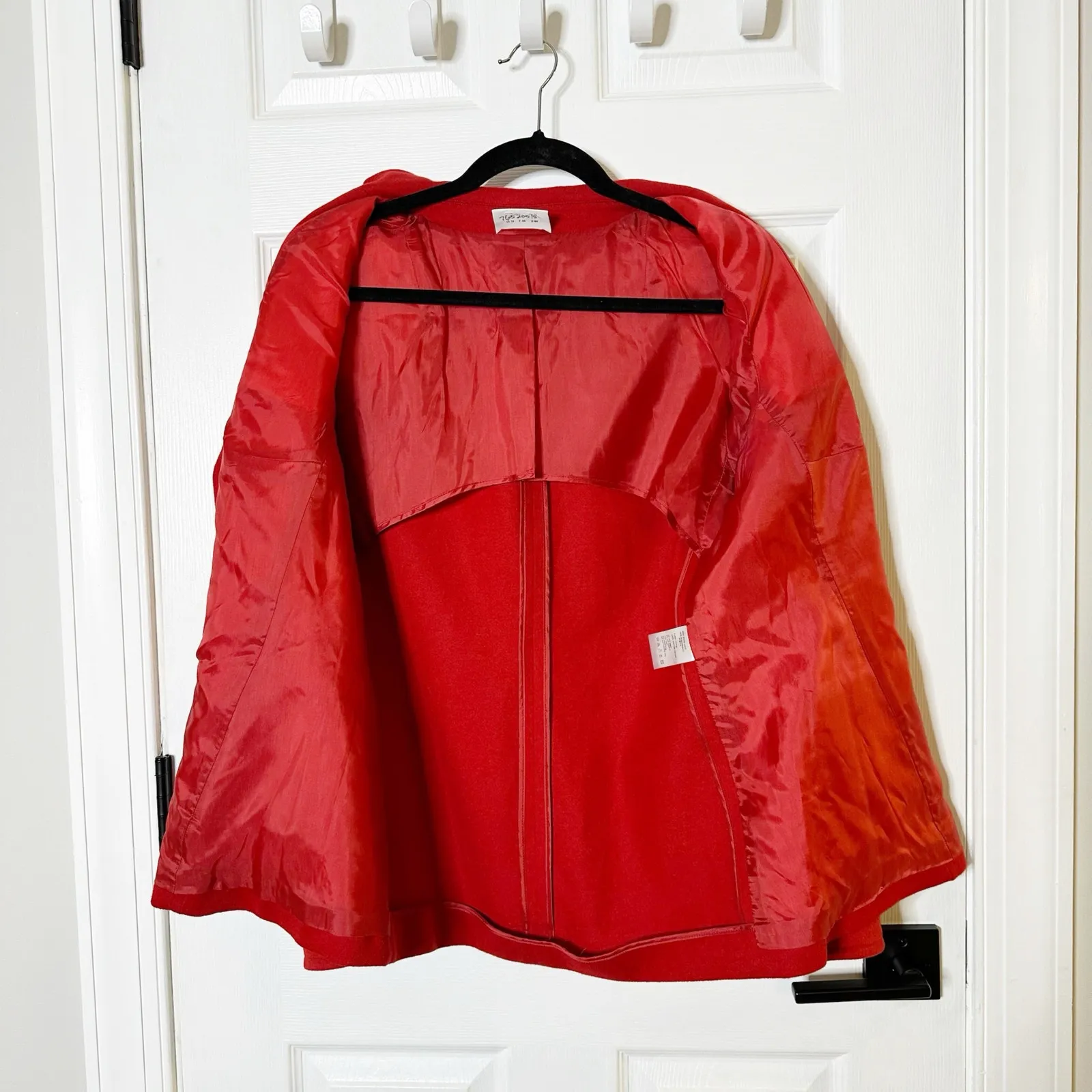 Akris Punto Wool Angora Red Two Button Blazer Jacket Career - Image 3