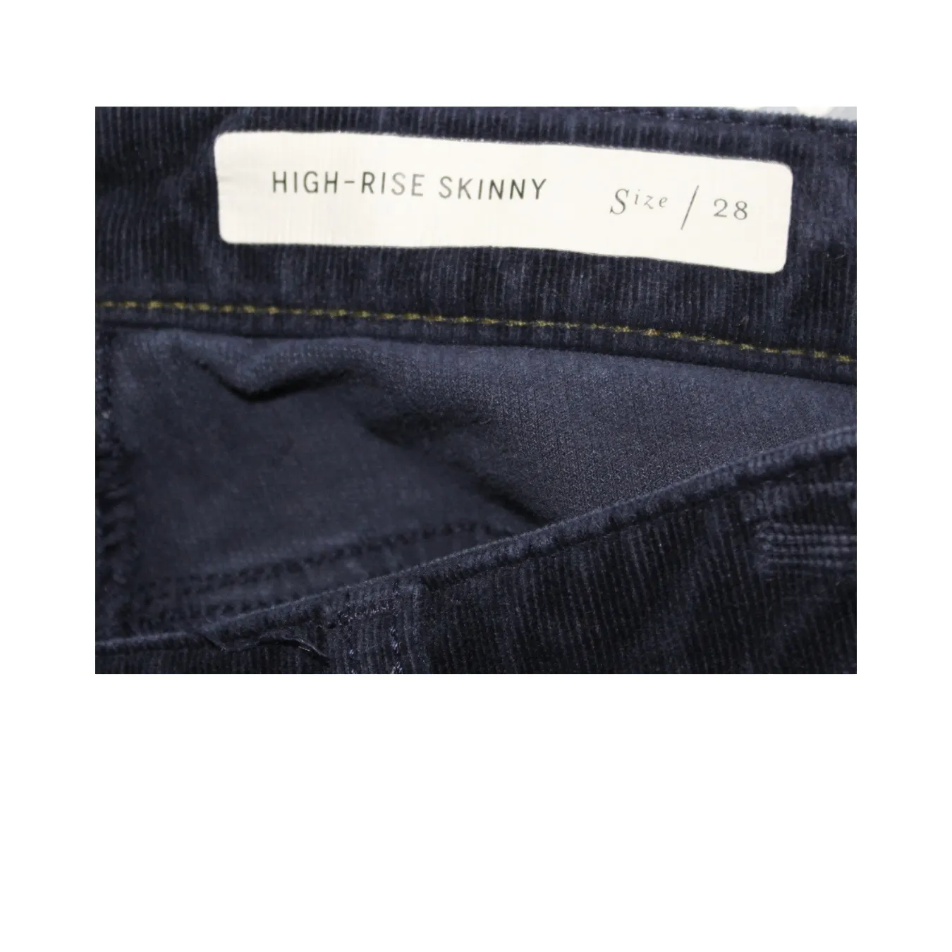 Pilcro & The Letterpress Corduroy Pants Womens 28 Hi-Rise Skinny Blue Stretch - Image 3