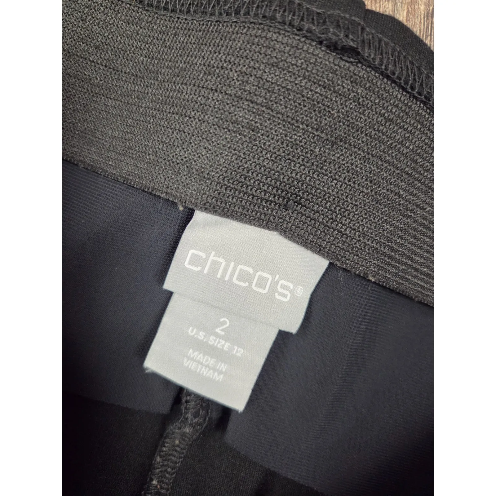 Chico's So Slimming Stretch Slim Leg Ankle Dress Pants Solid Black 2R - 12R - Image 3