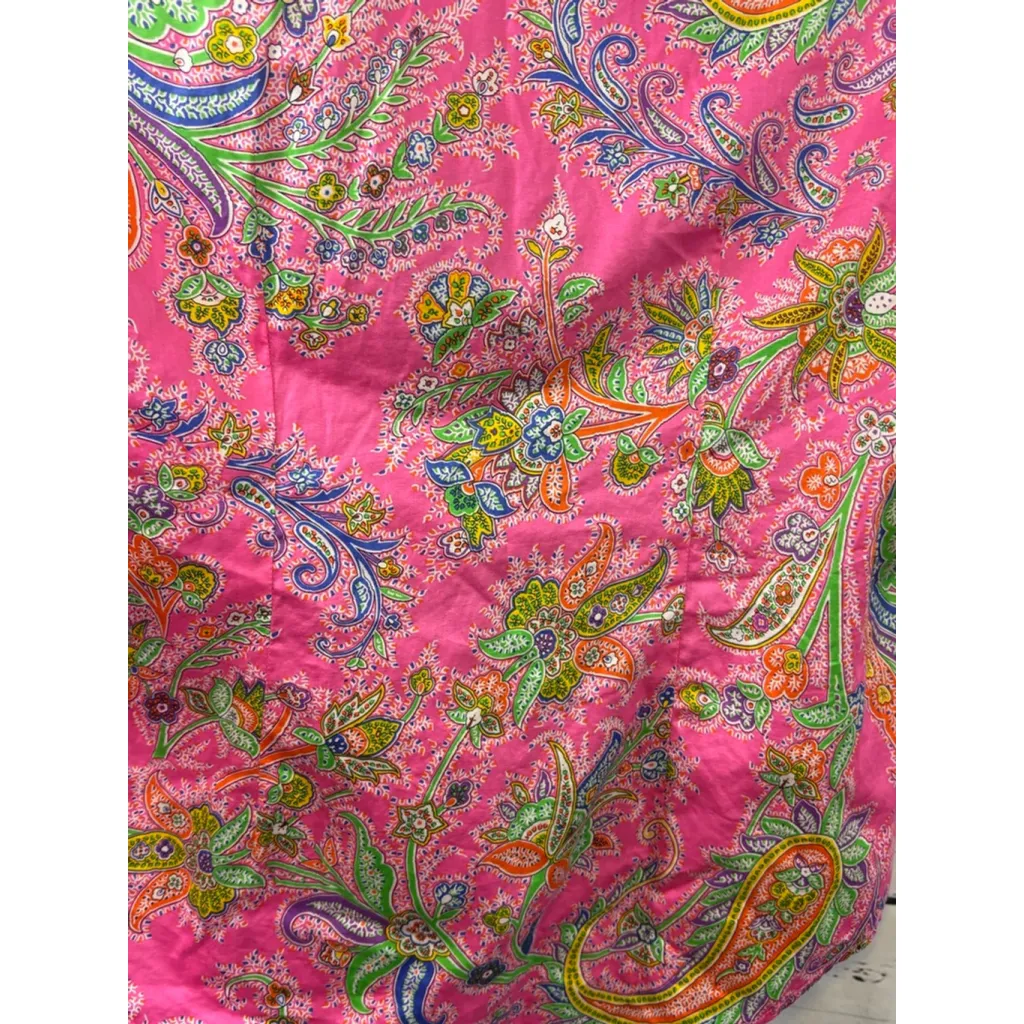Women's LAUREN Ralph Lauren Button Down Shirt SP Pink Multi - Image 7