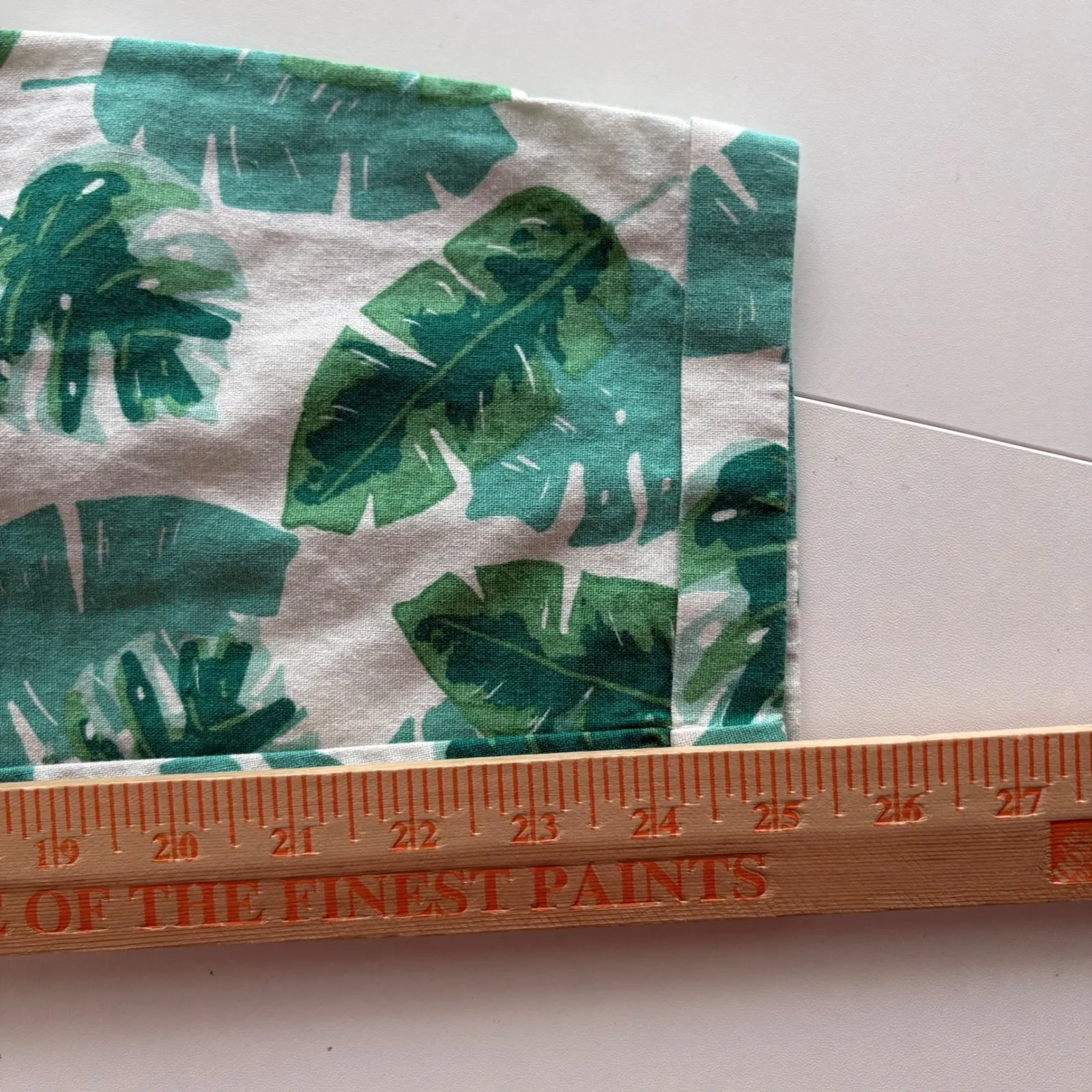 J Crew Women's Size 6 Green White Leaf Print Linen Blend Elastic Waist Pants - Image 9