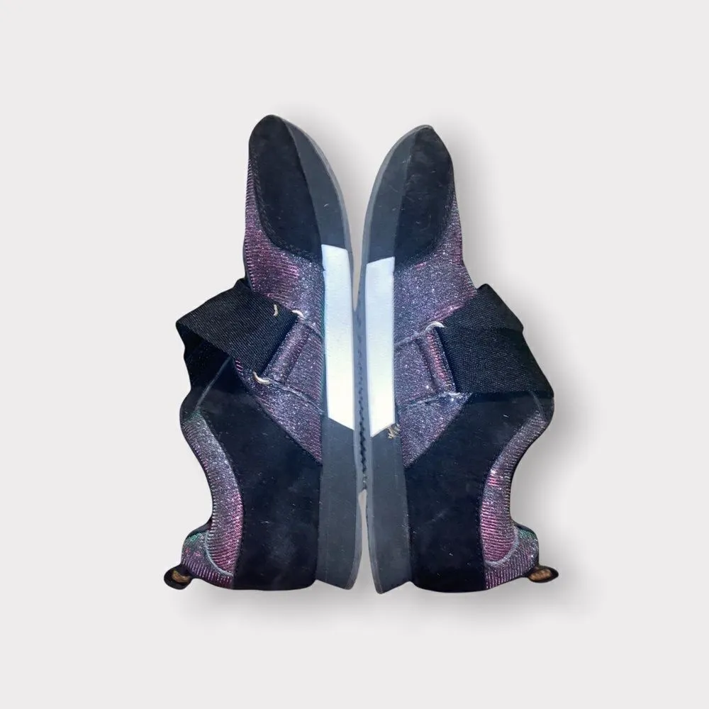 Juicy Couture Black and Purple Sparkle Shoes Size 8.5 - Image 5