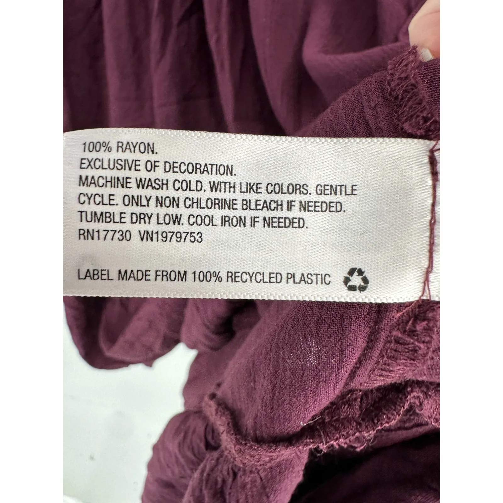 Knox Rose Midi Dress Size 2X Burgundy Embroidery Boho Peasant Fall Cottagecore - Image 7