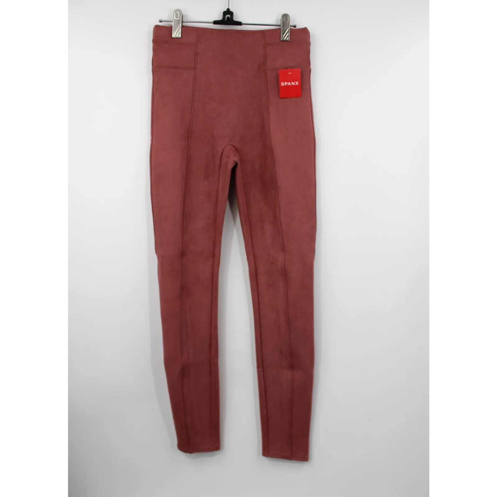 Spanx Faux Suede High Waisted Leggings Womens Small Rich Rose New NWT‎ - Image 2