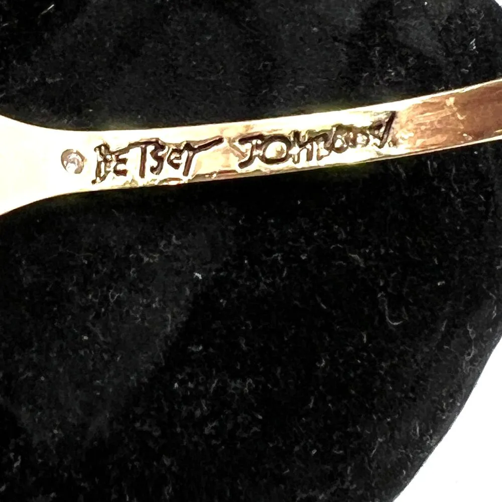 Betsey Johnson Gold Tone Crystal Pave Red Nose Reindeer Pendant & Bracelet Set - Image 7