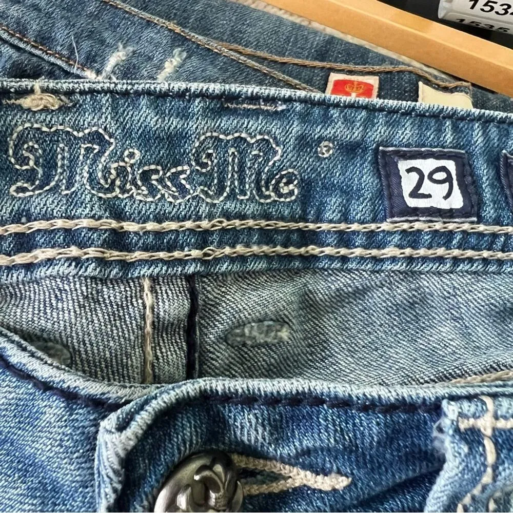 Miss Me Los Angeles Women's Jean Low Rise Fleur De Lis Bootcut Jean Size 29 - Image 11