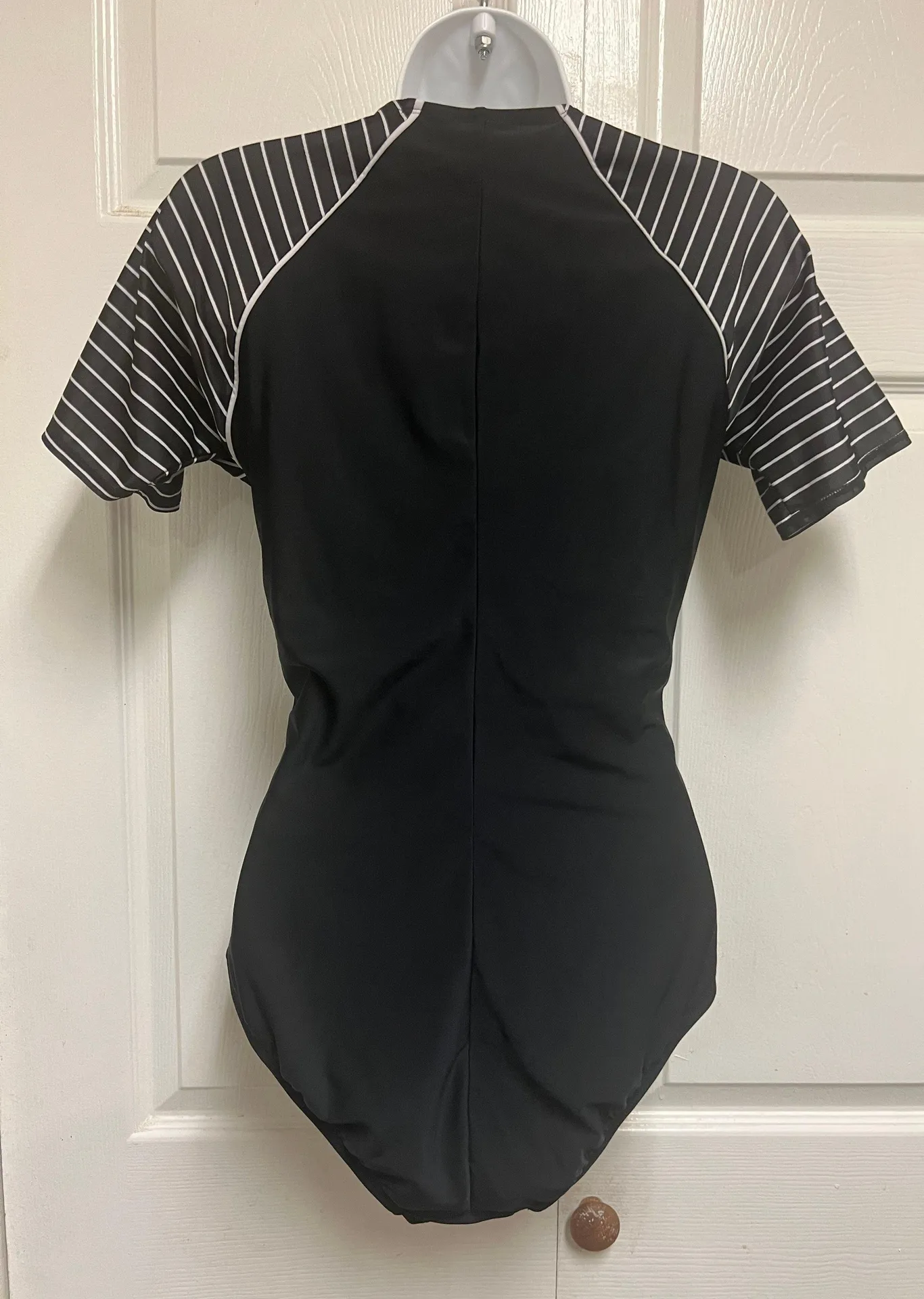 All In Motion Black Short Sleeve One Piece Swimsuit - Image 7